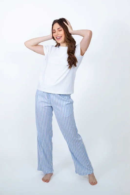 women's pajamas for those who love to dreamCandy Cane Blue Cotton Women's Pajama