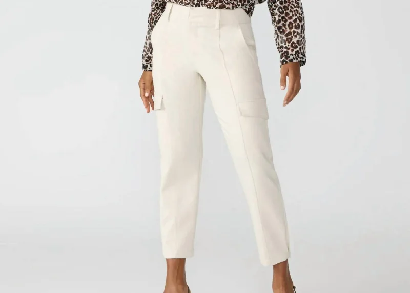 Women's Jodhpurs with Mid WaistPolished Standard Rise Cargo Pant In Toasted Marshmallow