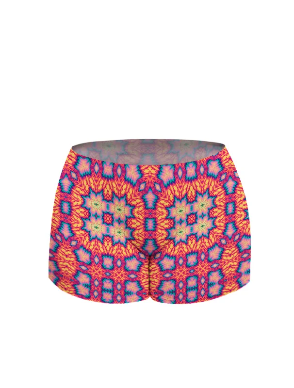 plus-size lace panties with a high-waisted design for all-day comfortAiraModal™ Retro Kaleidoscope Boy Short