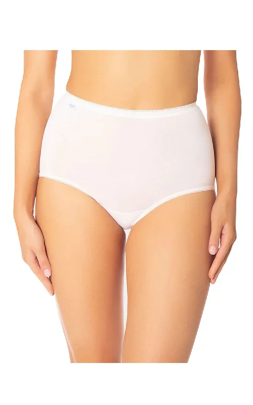 high-waisted cotton women's underwearSloggi 100% Cotton Underwear Maxi Brief in White - TWO PACK