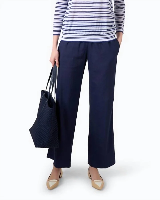 Women's Palazzo PantsLinen Pants In Navy