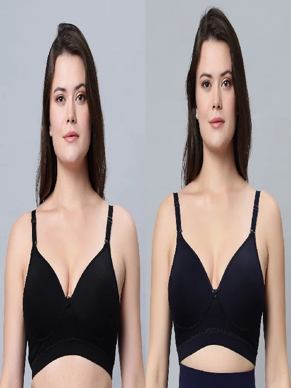 plus-size wireless racerback braMedium coverage Padded Bra cotton blend (pack of 2)