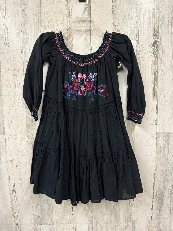 Women's Short-Sleeve DressesBlack Dress Casual Short Free People, Size Xs