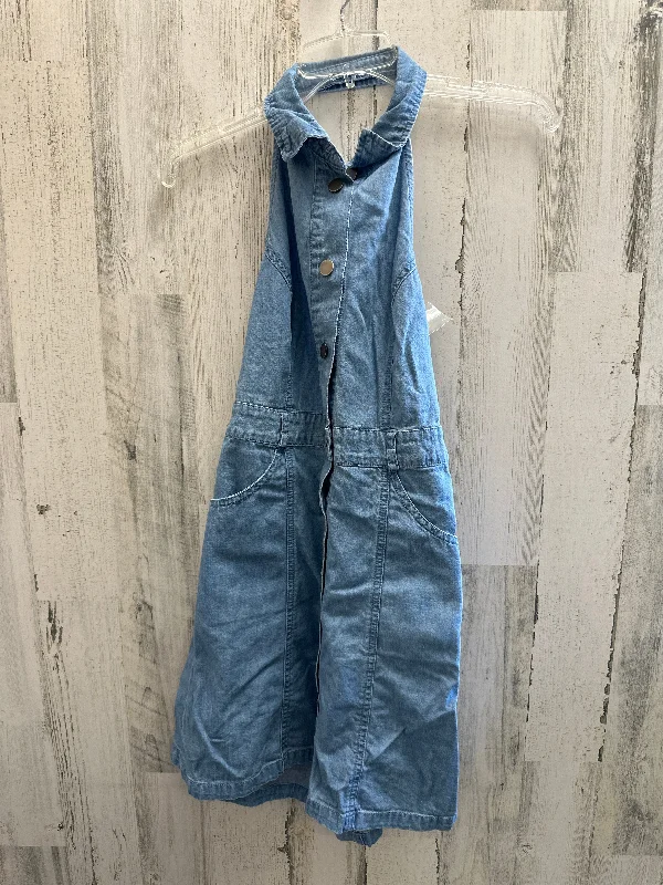 Women's Low Collar DressesBlue Denim Dress Casual Short Free People, Size S