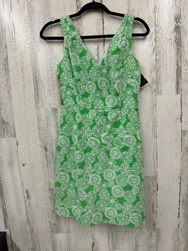 Women's Notched Collar DressesGreen Dress Casual Short Lilly Pulitzer, Size Xs