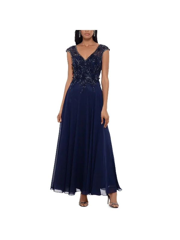 Women's One-Shoulder DressesPetites Womens Embellished Formal Evening Dress