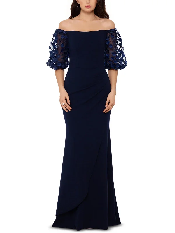 Women's Peter Pan Collar DressesWomens Off-The-Shoulder Long Evening Dress