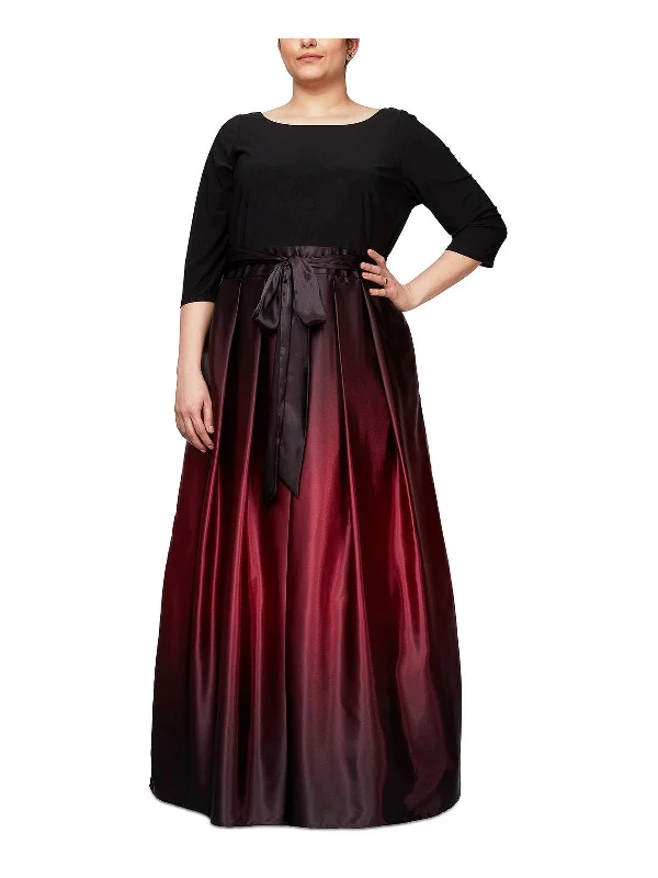 Women's V-Shaped Collar DressesWomens Ombre Long Evening Dress