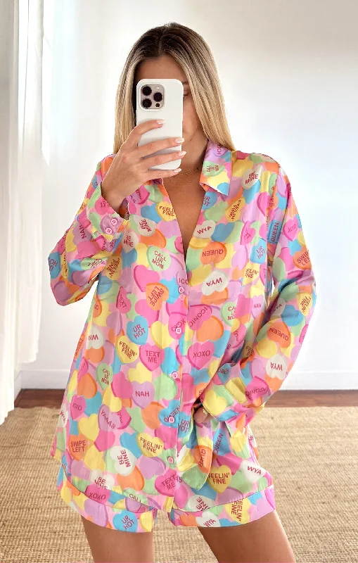 women's pajamas with breathable fabricEarly Riser PJ Set ~ Candy Crush Silky