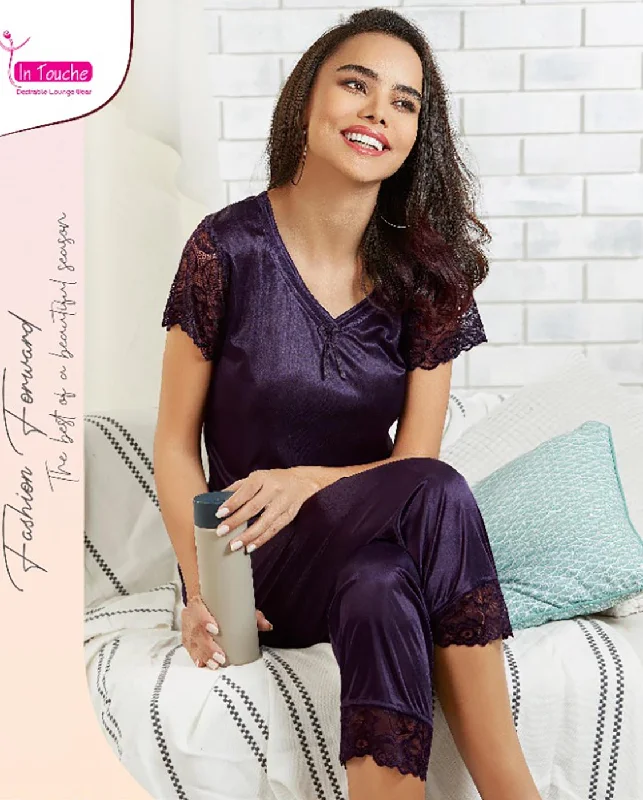 women's pajamas with a sophisticated, modern twistSatin Night Suits Set Nightwear for Woman